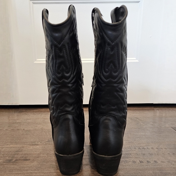 Steve Madden Hayward Women's Black Western Leather Boots Sz 9 - Picture 5 of 10